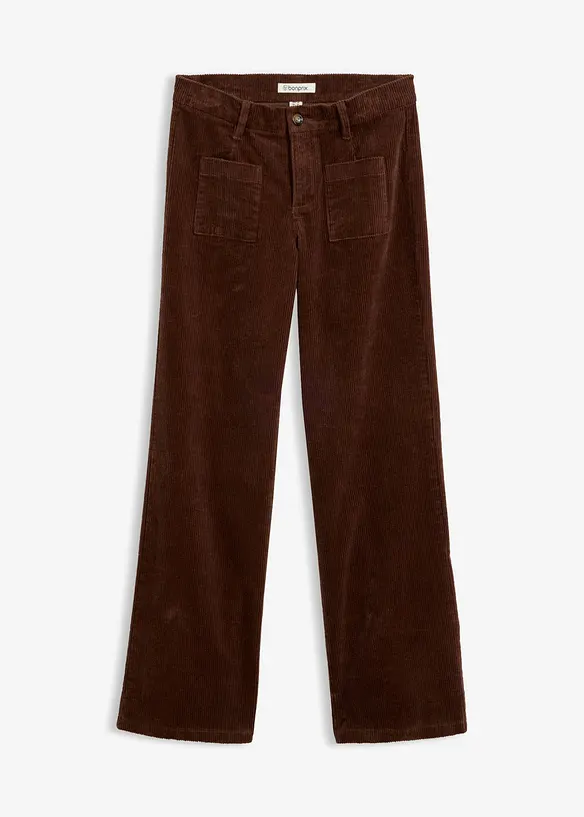 Pantalon en velours c&ocirc;tel&eacute; extensible, bonprix
