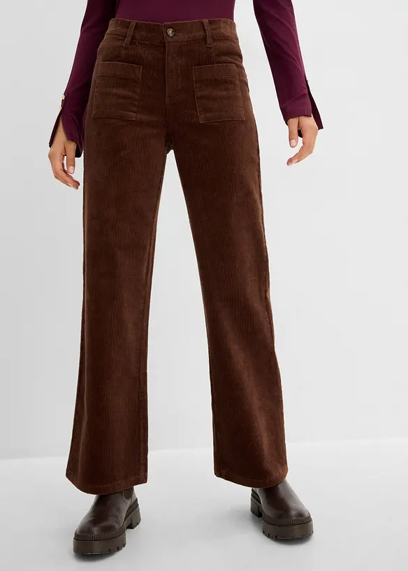 Pantalon en velours c&ocirc;tel&eacute; extensible, bonprix