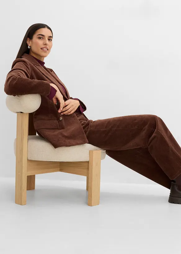 Pantalon en velours c&ocirc;tel&eacute; extensible, bonprix