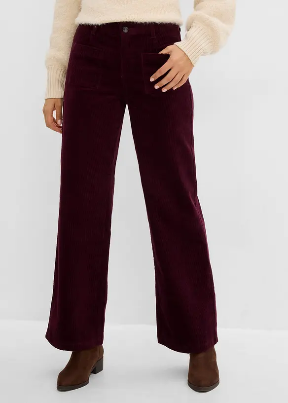 Pantalon en velours c&ocirc;tel&eacute; extensible, bonprix