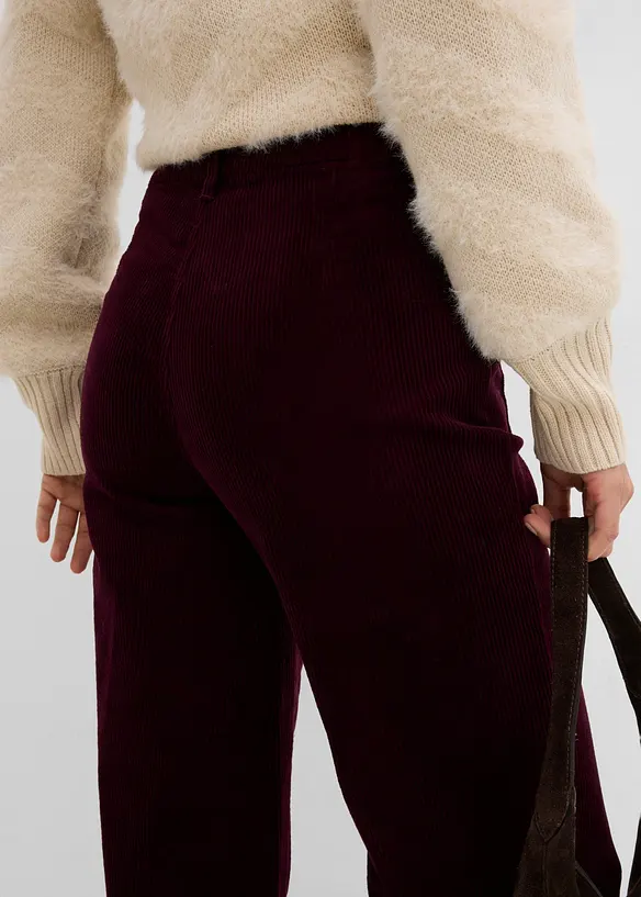 Pantalon en velours c&ocirc;tel&eacute; extensible, bonprix