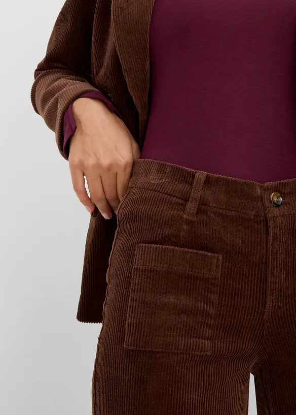 Pantalon en velours c&ocirc;tel&eacute; extensible, bonprix