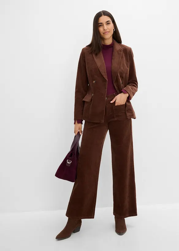 Blazer en velours c&ocirc;tel&eacute;, bonprix