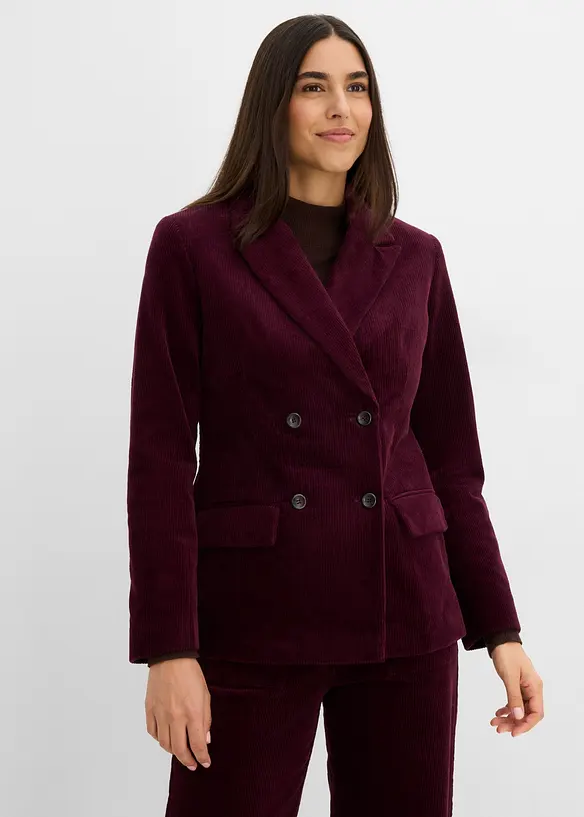 Blazer en velours c&ocirc;tel&eacute;, bonprix