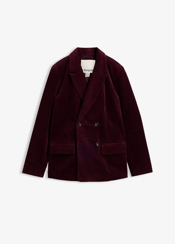 Blazer en velours c&ocirc;tel&eacute;, bonprix