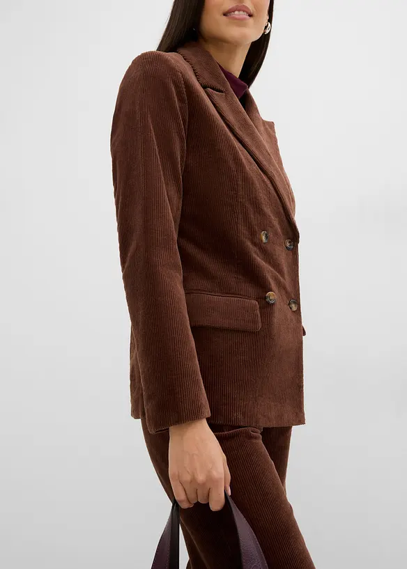 Blazer en velours c&ocirc;tel&eacute;, bonprix