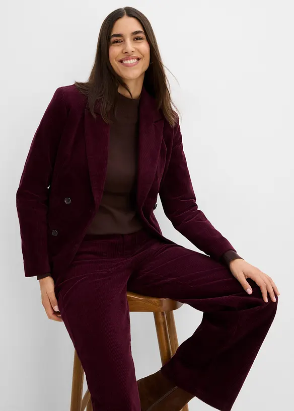 Blazer en velours c&ocirc;tel&eacute;, bonprix