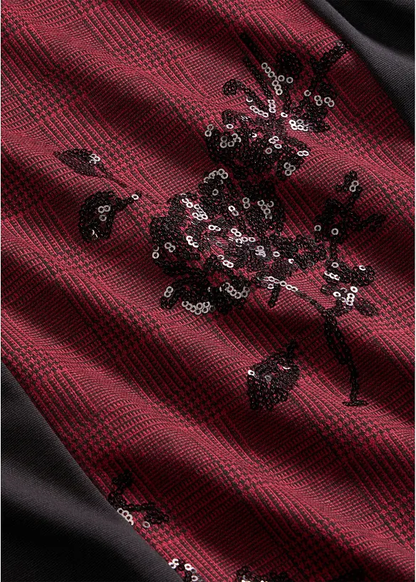 T-shirt Jacquard avec broderie, bonprix