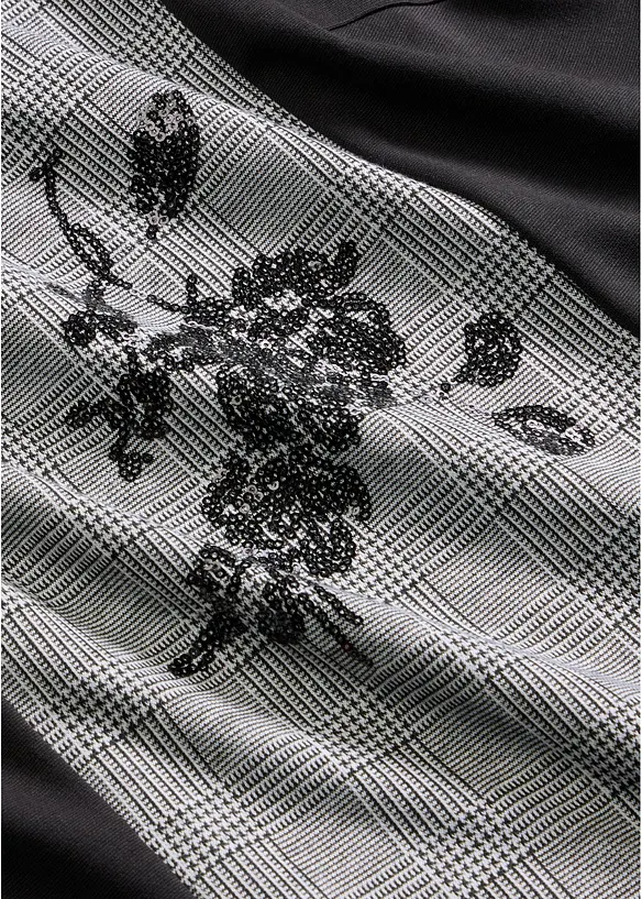 Jaquard-Shirt mit Stickerei, bonprix