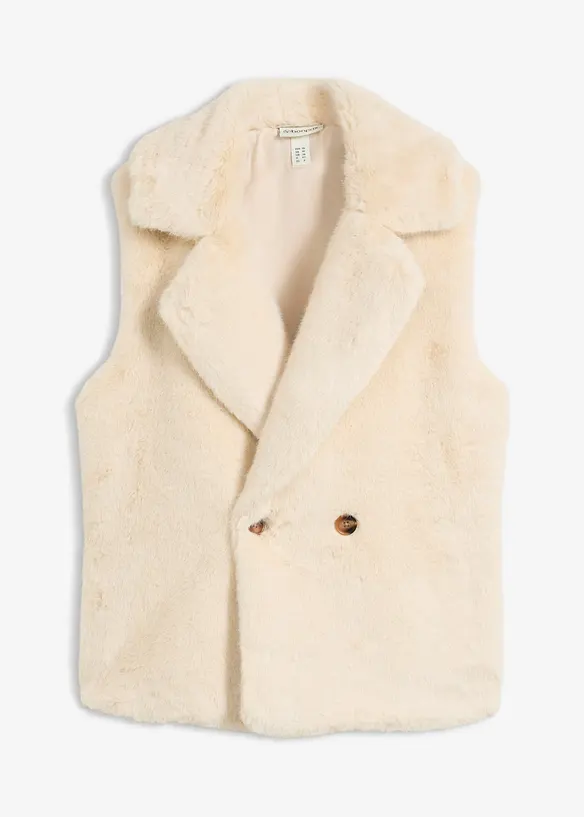 Gilet sans manches en peluche, bonprix