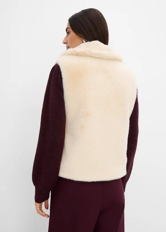 Gilet sans manches en peluche, bonprix