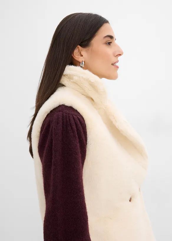 Gilet sans manches en peluche, bonprix