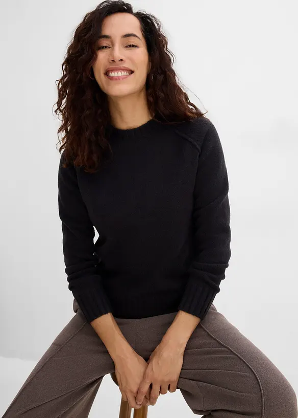 Pull en maille &agrave; manches raglan, bonprix