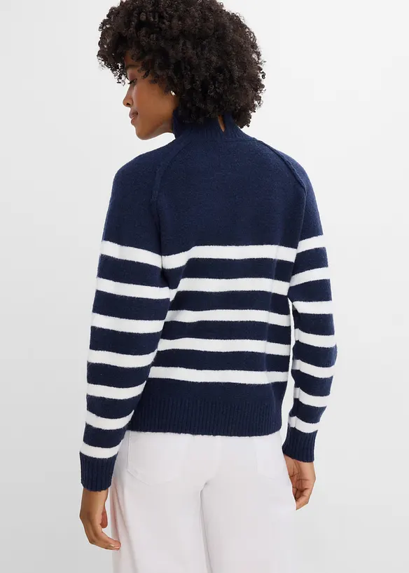 Pull en maille large &agrave; col roul&eacute;, bonprix