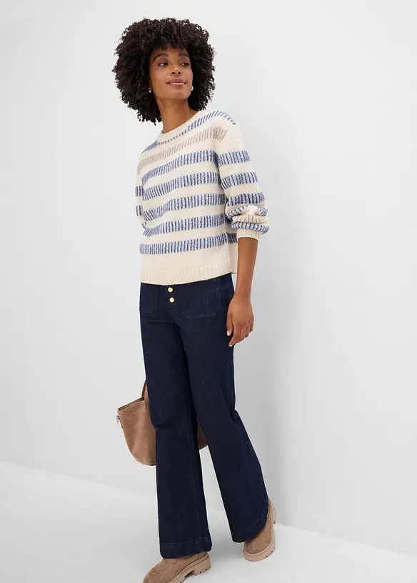 Pull en maille textur&eacute;e, bonprix