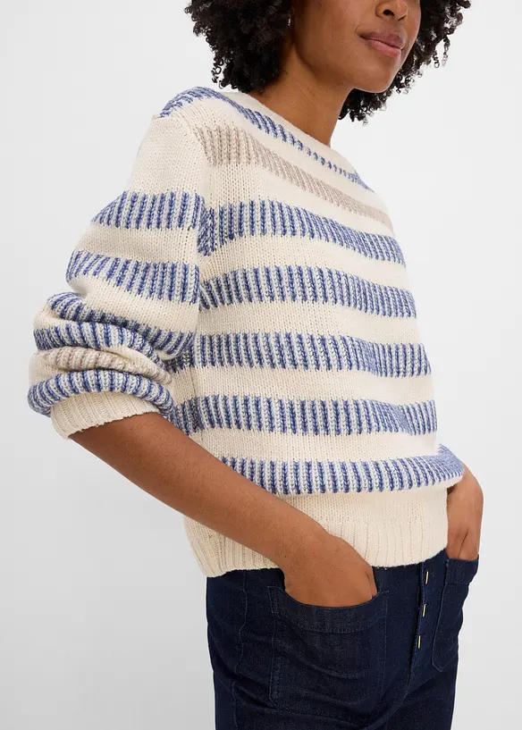 Pull en maille textur&eacute;e, bonprix