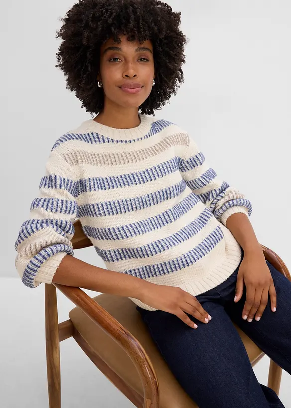 Pull en maille textur&eacute;e, bonprix