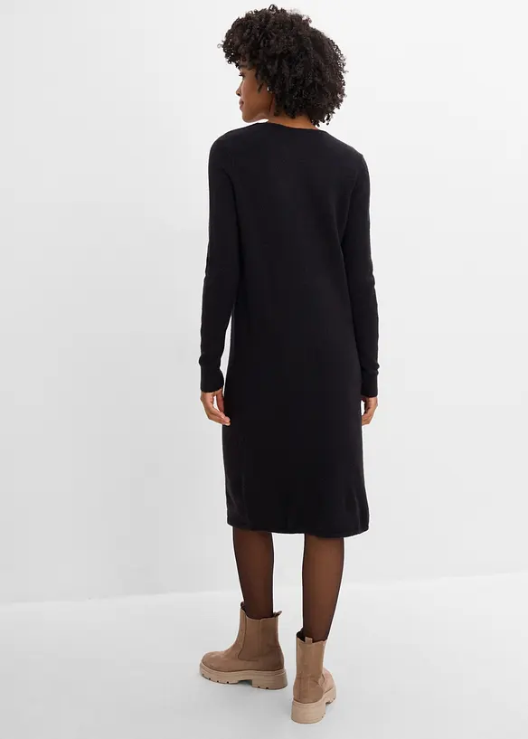 Strickkleid mit Knopfleiste, bonprix