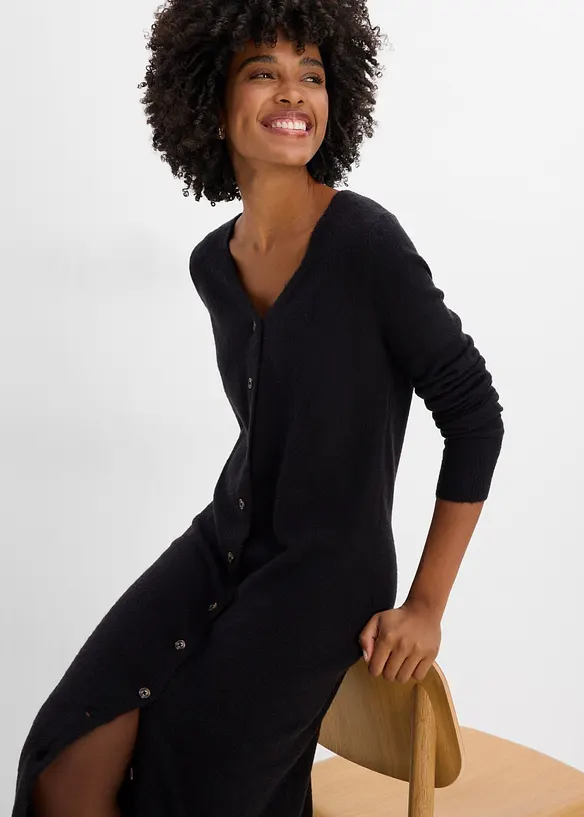 Strickkleid mit Knopfleiste, bonprix