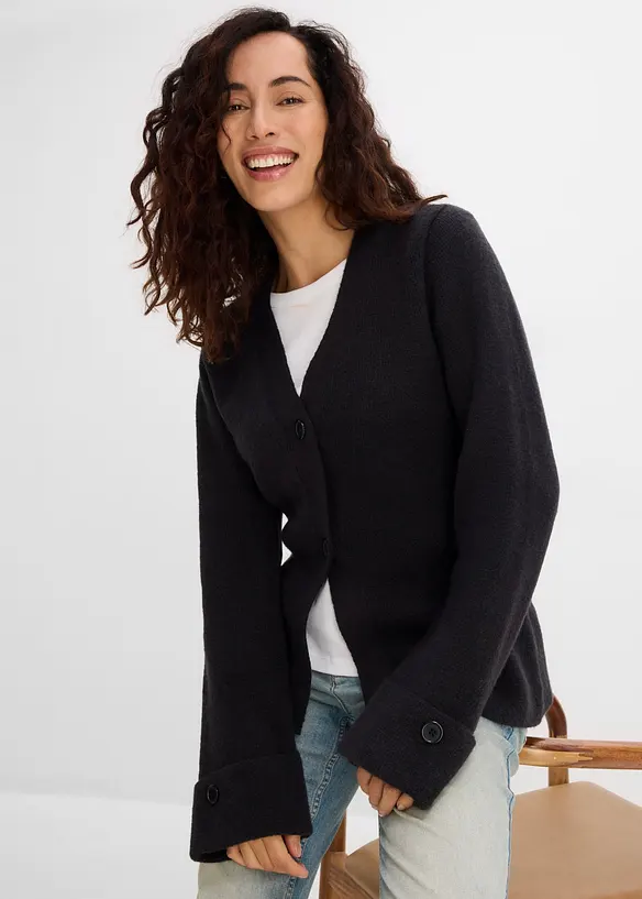 Gilet cintr&eacute; en fine maille, bonprix