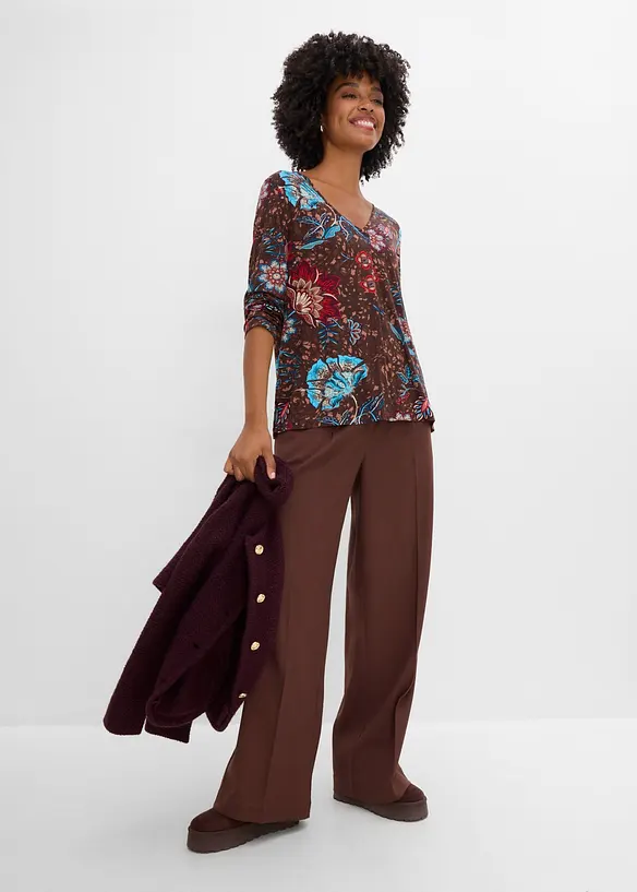 T-shirt tunique en viscose fluide, bonprix