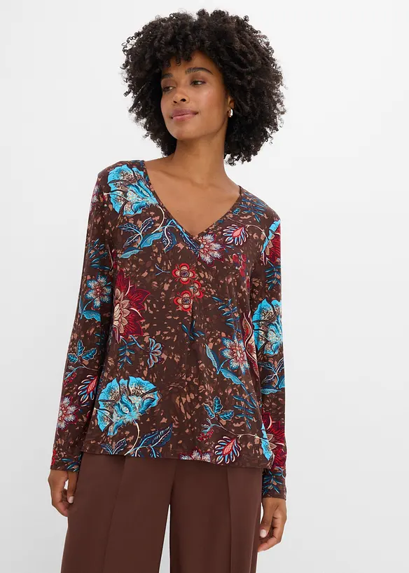 T-shirt tunique en viscose fluide, bonprix