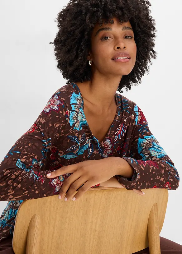 T-shirt tunique en viscose fluide, bonprix