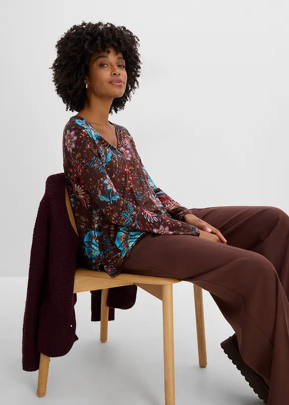T-shirt tunique en viscose fluide, bonprix