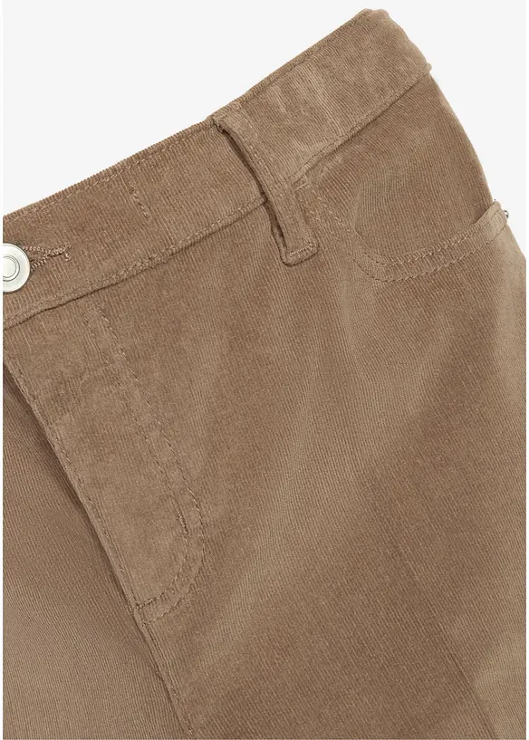 Unterbauch-Umstandshose aus Stretch-Cord, Wide Leg, bonprix