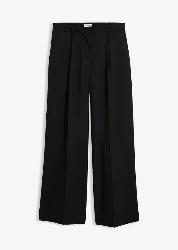 Weite Hose in Wolloptik aus Viskose-Mix, bonprix