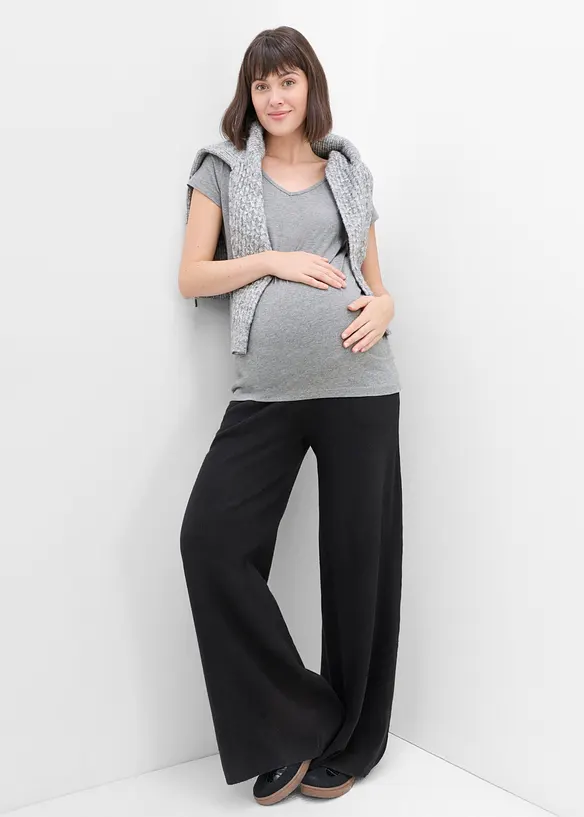 Umstandshose aus weichem Strick, Straight  Leg, bonprix