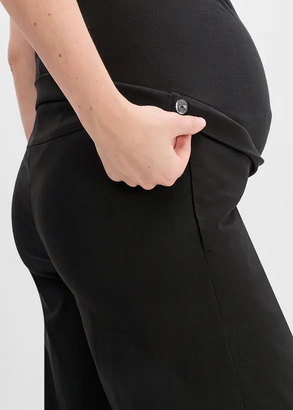 Elastische Umstandshose mit B&uuml;gelfalten, Wide Leg, bonprix