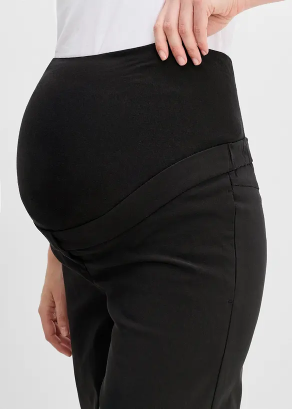 Elastische Umstandshose mit B&uuml;gelfalten, Wide Leg, bonprix