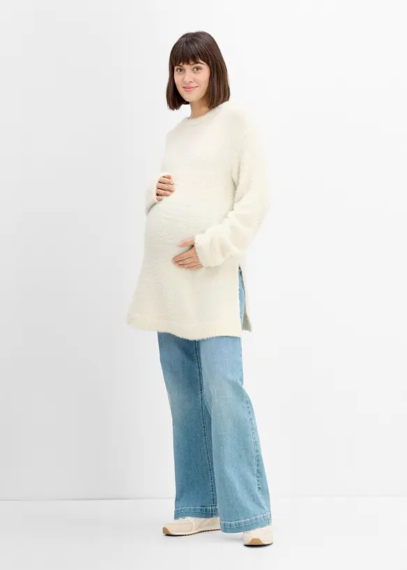 Pull de grossesse 2en1 effet peluche avec fentes d&rsquo;allaitement, bonprix