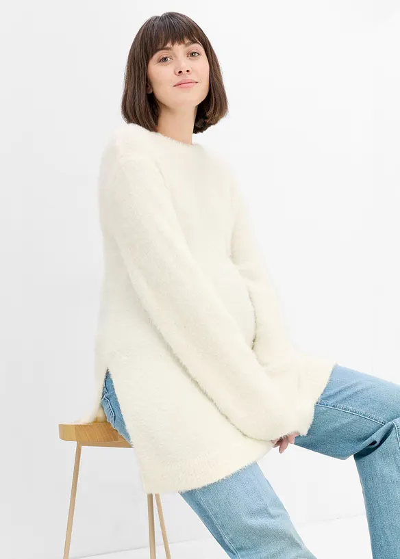 Pull de grossesse 2en1 effet peluche avec fentes d&rsquo;allaitement, bonprix