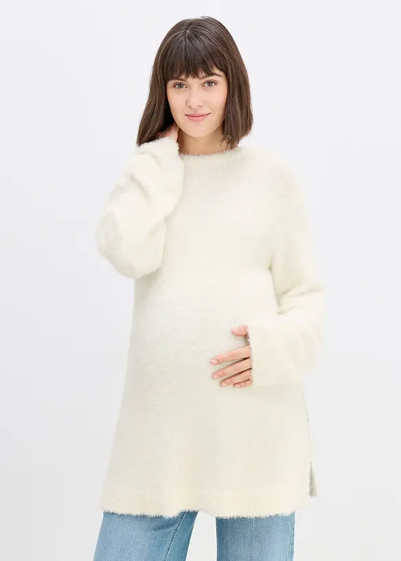 Pull de grossesse 2en1 effet peluche avec fentes d&rsquo;allaitement, bonprix