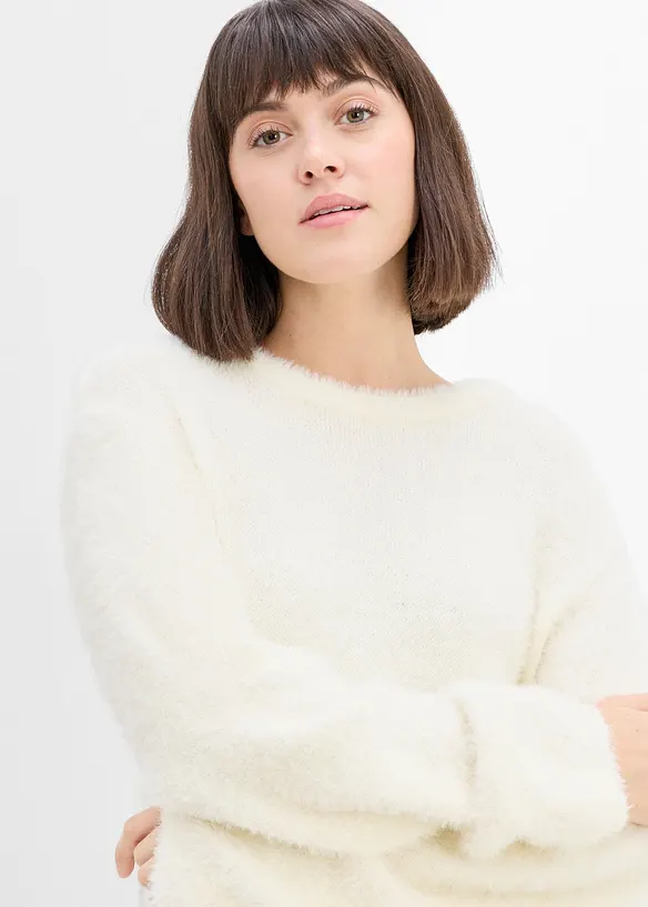 Pull de grossesse 2en1 effet peluche avec fentes d&rsquo;allaitement, bonprix