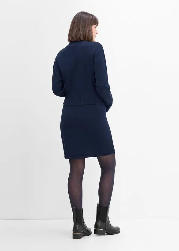 Umstands-Strick Set mit Pullover und Rock aus reiner Bio-Baumwolle, bonprix