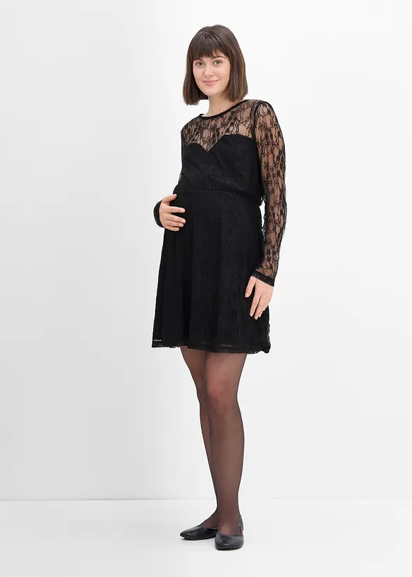 Festliches Umstandskleid aus Spitze und Jersey, bonprix