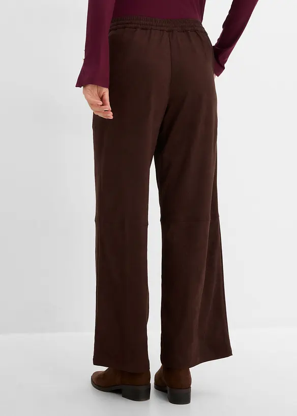 Wildlederimitat-Hose mit Bequembund, bonprix