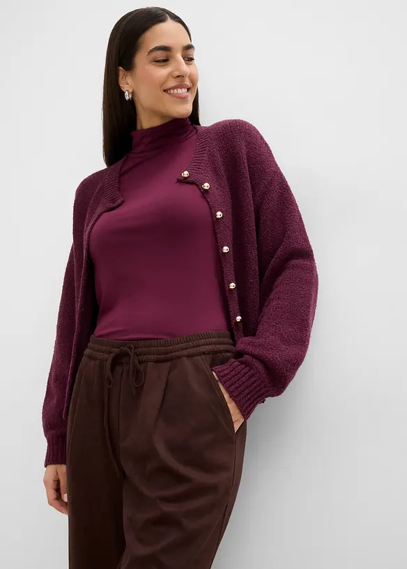 Wildlederimitat-Hose mit Bequembund, bonprix