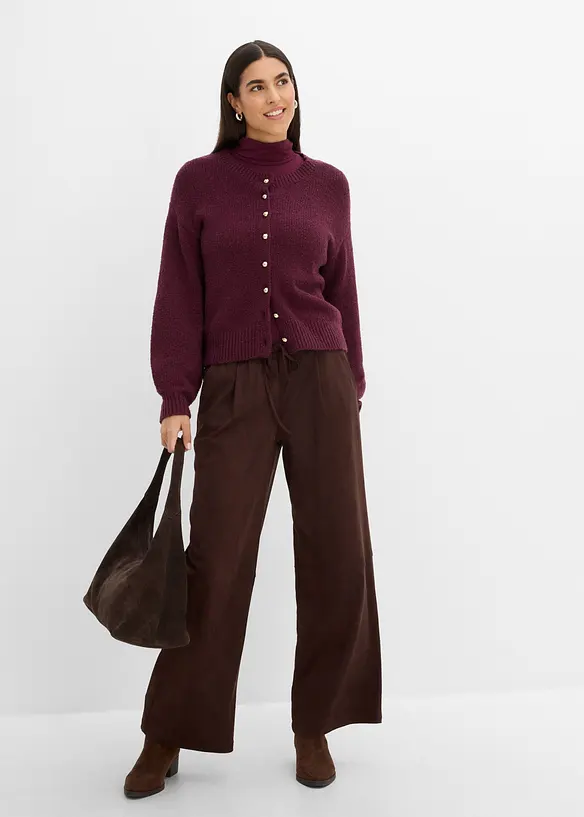Wildlederimitat-Hose mit Bequembund, bonprix