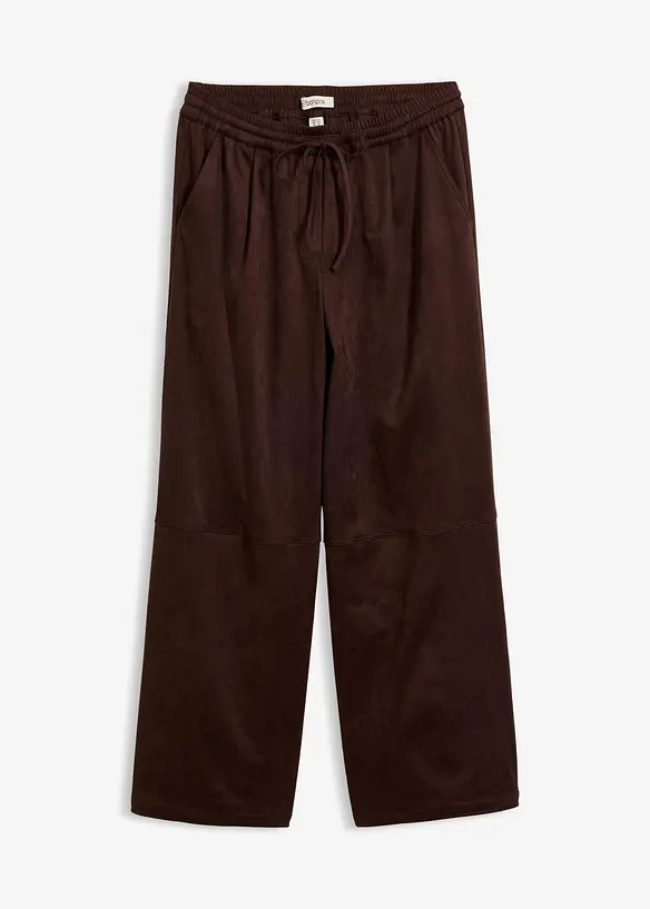 Wildlederimitat-Hose mit Bequembund, bonprix