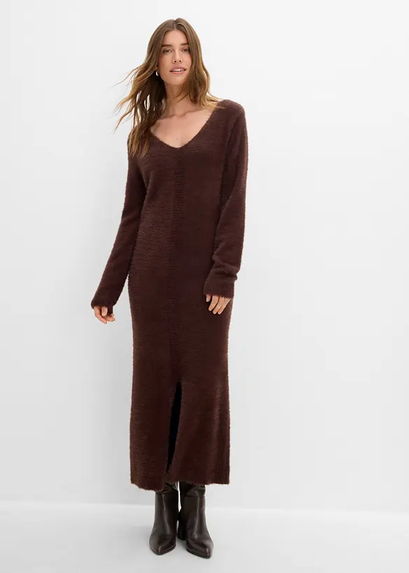 Midi-Strickkleid aus Hairy Knit, bonprix