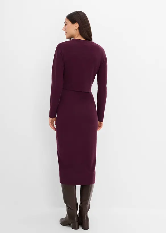 Robe et gilet en maille (ens. 2&nbsp;pces), bonprix