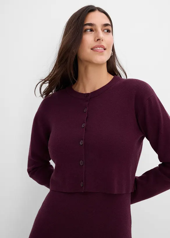 Robe et gilet en maille (ens. 2&nbsp;pces), bonprix
