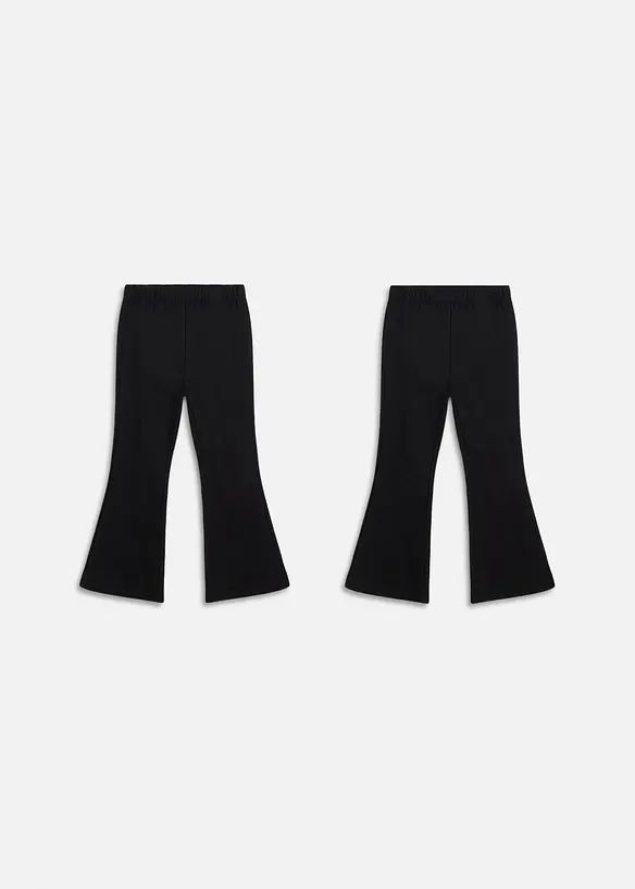 Lot de 2 leggings Bootcut thermiques, bonprix