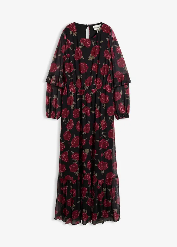 Maxikleid aus softem Mesh, bonprix