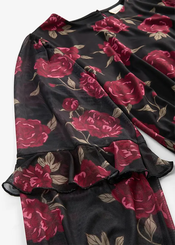 Maxikleid aus softem Mesh, bonprix