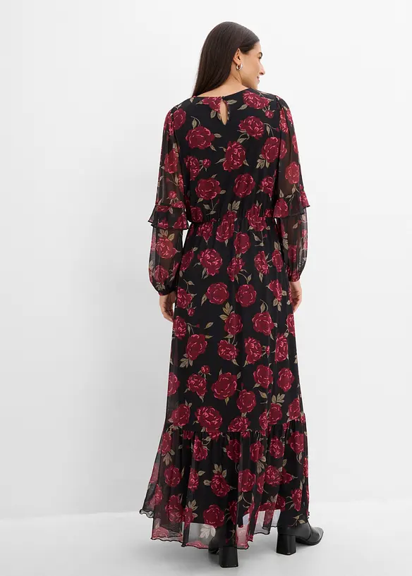 Maxikleid aus softem Mesh, bonprix